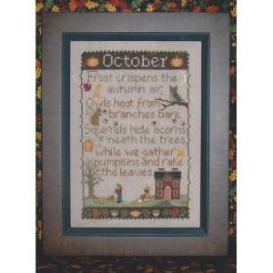  Monthly Sampler Series October   Cross Stitch Pattern 