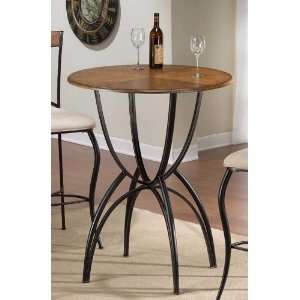  Bar Table with Wood Top in Black Finish: Home & Kitchen