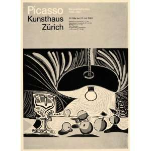   Picasso Kunsthaus Zurich Poster 1968   Original Print