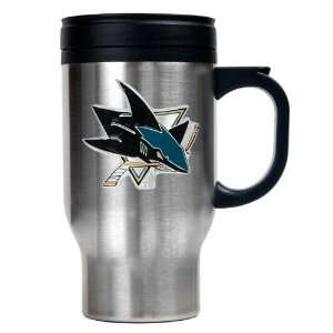 San Jose Sharks NHL Stainless Steel Travel Mug   Primary Logo:  