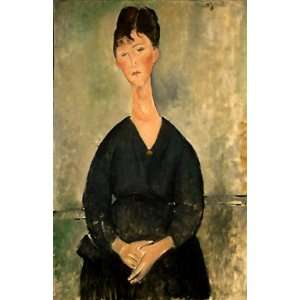Oil Painting Cafe singer 1920 Amedeo Modigliani Hand Painted Art 
