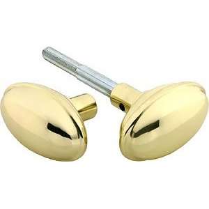   Pair of Solid Brass Oval Homestead Style Doorknobs: Home Improvement