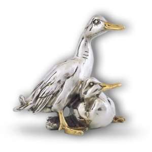  Silver Geese Sculpture
