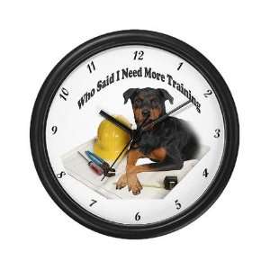  Rottweiler Needs Training Pets Wall Clock by CafePress 
