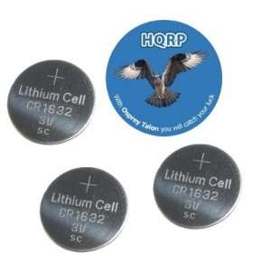    HQRP 3 Pack CR1632 Lithium Coin Battery plus Coaster: Electronics