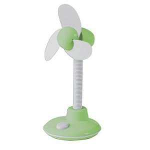  Desk Fan 6 In. 1 Speed Light Green Battery Operated: Home & Kitchen
