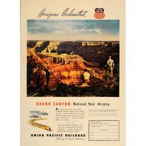  1948 Ad Union Pacific Railroad Grand Canyon Park Rim AZ 