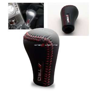   Leather Shift Knob With Red Stitch for Toyota/Lexus/Scion: Automotive