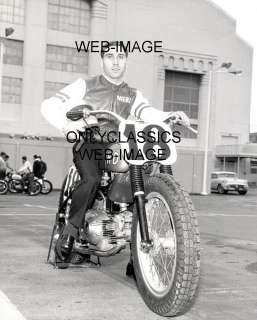 65 MERT LAWWILL MOTORCYCLE RACING PHOTO HARLEY DAVIDSON  