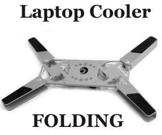 Folding cooling Pad for notebook/laptop PC with built in 2 fans for 