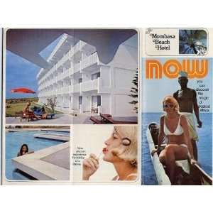   Mombassa Beach Hotel Brochure + Kenya Africa 1960s 
