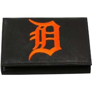  MLB Detroit Tigers Black Leather Billfold Wallet Sports 