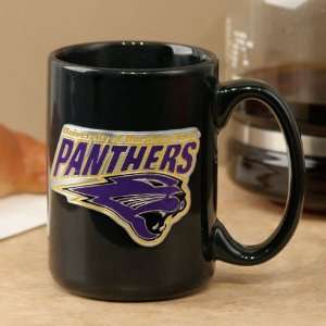 Northern Iowa Panthers Black 15oz. Pewter Logo Ceramic Mug