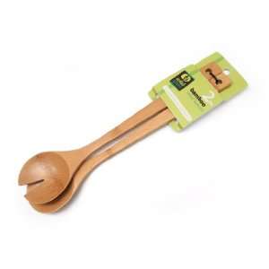    Solid Green 12 Bamboo Salad Tossers 2 Piece Set