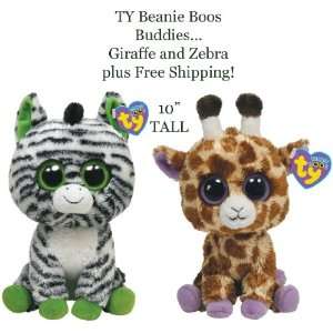  Ty Beanie Boos Pals Giraffe and Zig Zag: Toys & Games