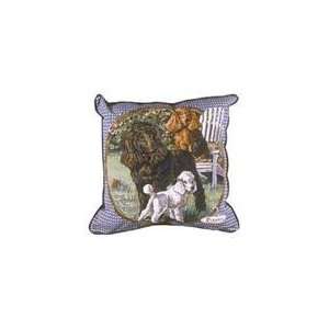  Poodle Dog Animal Decorative Throw Pillow 17 x 17: Home 