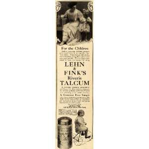  1909 Ad Lehn Fink Riveris Talcum Powder Children Bike 