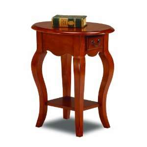  Leick Furniture 9043 Br   Oval Side Table (Brown Cherry 