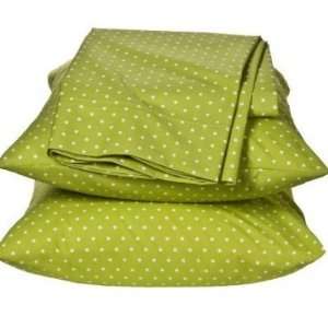   Xhilaration Green Dots Sheet Set Twin Size Bed Sheets: Everything Else