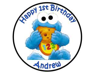 Cookie Monster Baby party cake topper cake image  