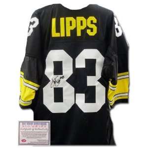  Louis Lipps Autographed Home Black Jersey: Sports 