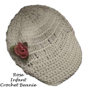 Boutique Pink Rose flower Baby Girl Hat/Beanie headband  