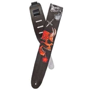  Threat Leather Guitar Strap, Saint and Sinner: Musical Instruments
