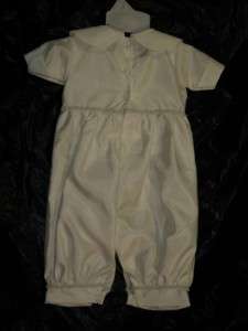 Baby Boys Ivory Christening Baptism Suit/X SMALL/ Size 0 3 MONTHS 