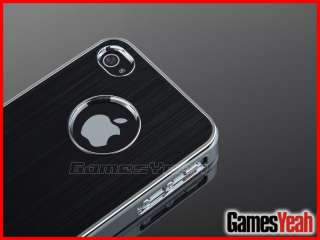   Chrome Deluxe Case Cover For iPhone 4 4S + Screen Film + Stylus  