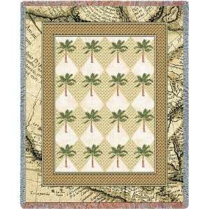  Colonial Palms Palm Tree Tapestry Throw Blanket