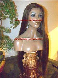 Full Lace Human Brazililan Hair Remi Remy Wig Silky Straight Custom 40 