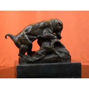   African Ratel Honey Badger Barye Bronze Statue