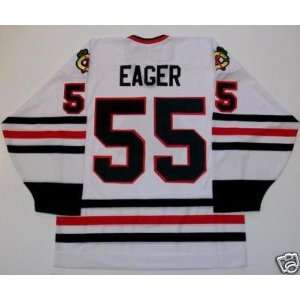  Ben Eager Chicago Blackhawks Jersey Road White Sports 