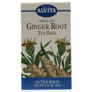 Alvita Teas   Ginger Root Tea 24 Tea Bags:  Grocery 