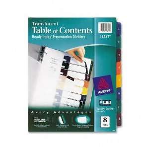  Ready Index® Translucent Multicolor Table of Contents 