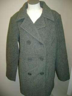 Centigrade Fully Lined Double Breasted Wool Peacoat  