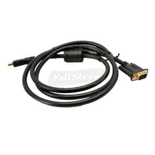   Male to VGA HD 15 Male Cable Cord For Monitor Lcd Plasma Hdtv  