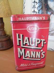 HauptManns vintage cigar tin advertising can fast sell  