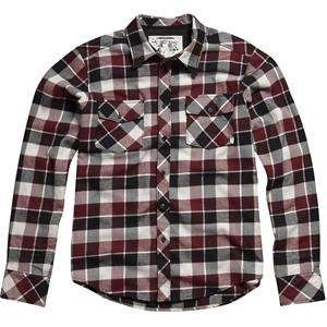   Youth Sheisty Long Sleeve Flannel Shirt   Small/Burgundy: Automotive