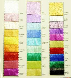 TISSUE LAME FABRIC COLOR CHART CHOICE OF COLOR 1 YD COSTUME DECORATING 
