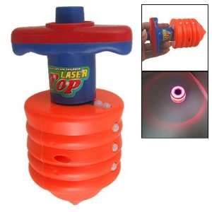   Orange Red Blue Plastic Flash Peg Top Toy w Emitter New: Toys & Games