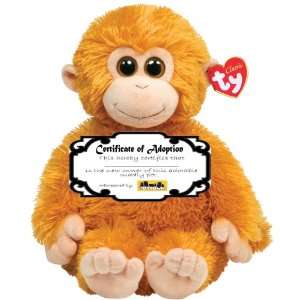   Classic Tangerine the Monkey with Adoption Certificate Toys & Games