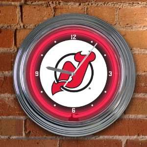 New Jersey Devils Team 14 Neon Clock NHL Hockey Fan Shop Sports Team 