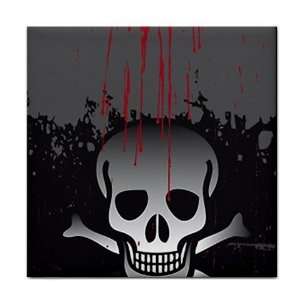   Crossbones blood Ceramic Tile Coaster Great Gift Idea: Office Products