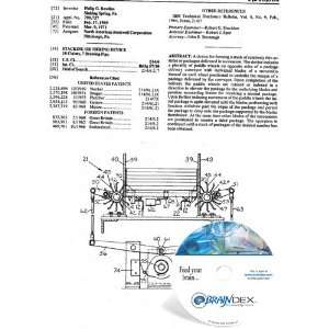    NEW Patent CD for STACKING OR TIERING DEVICE 