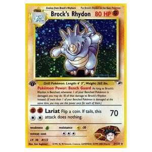  Pokemon   Brocks Rhydon (2)   Gym Heroes   Holofoil Toys 