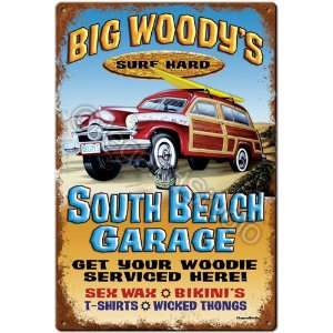  Big Woodys Surfing South Beach Nostalgic Vintage Metal 
