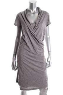 Pure DKNY NEW Gray Versatile Dress Stretch Knot Front S  