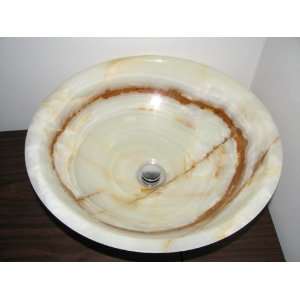    Rustic White Onyx Bathroom Sink Vessel Style: Home Improvement