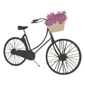  Bike With Basket of Flowers Laser Die Cut: Sports 